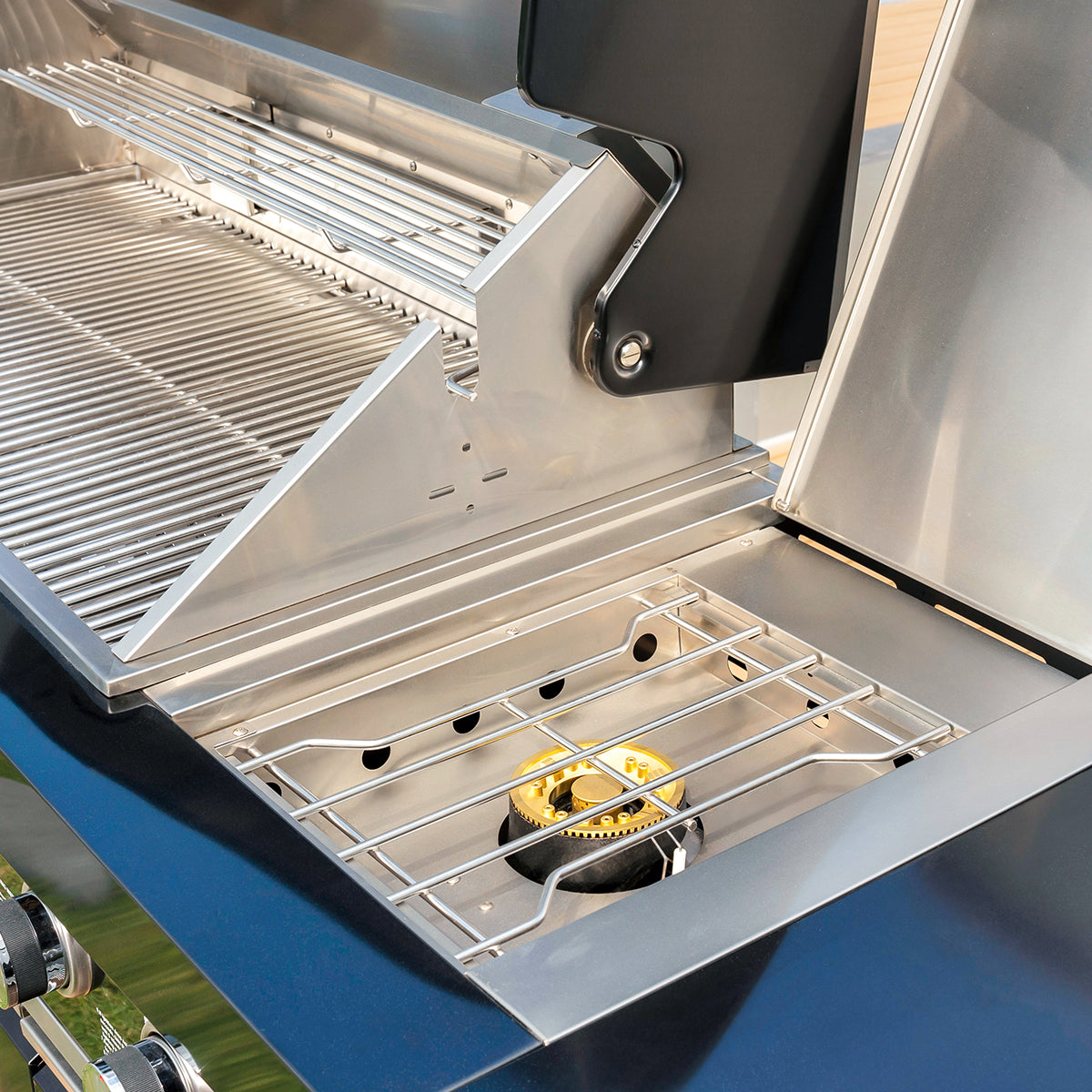 Maze Corner Outdoor Kitchen With Sink & Single Fridge in  Satin Black