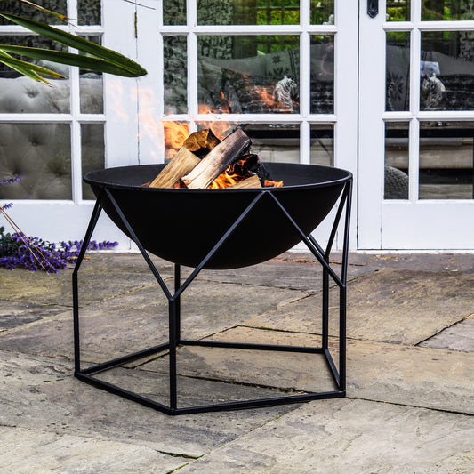 Outdoor Buckingham Fire Pit Black H51Cm W70Cm