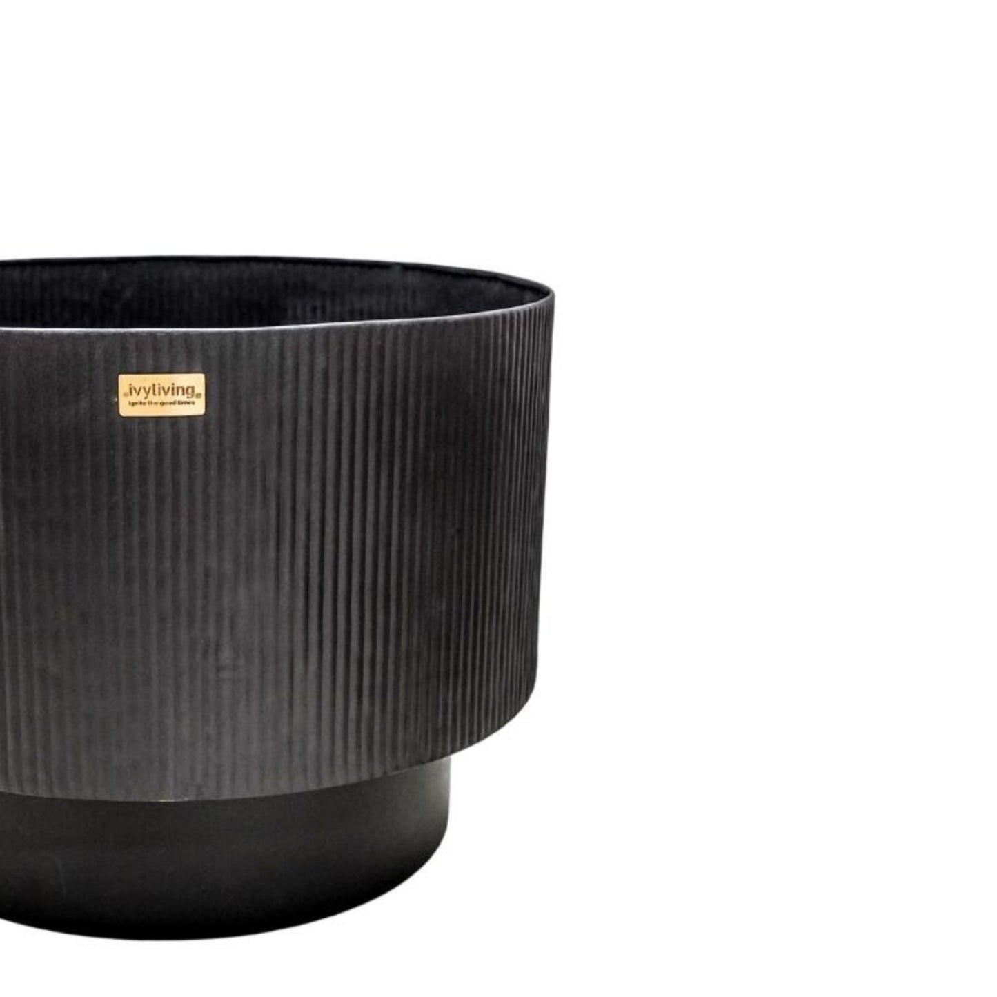 Outdoor Detroit Fire Pit in Matte Black H39cm D68cm