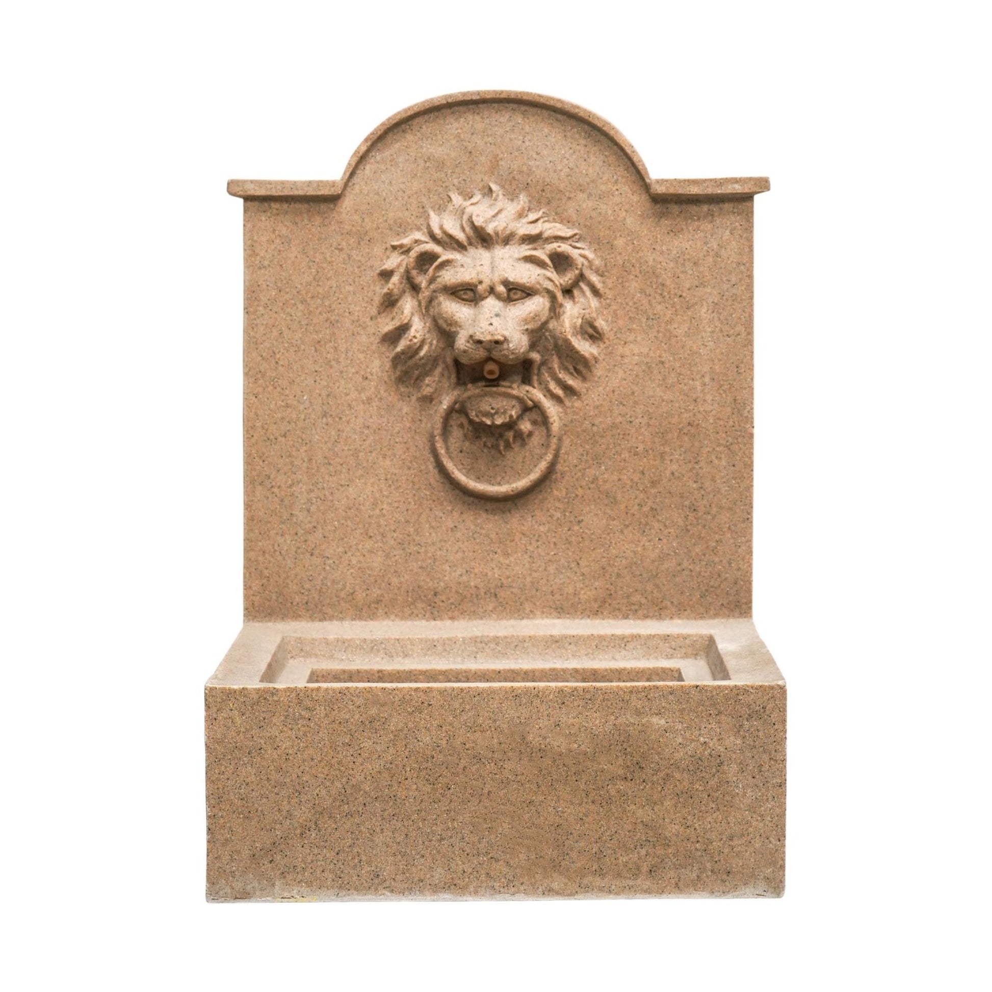 Outdoor Luxury Lion Water Feature Sandstone H78CM W59CM