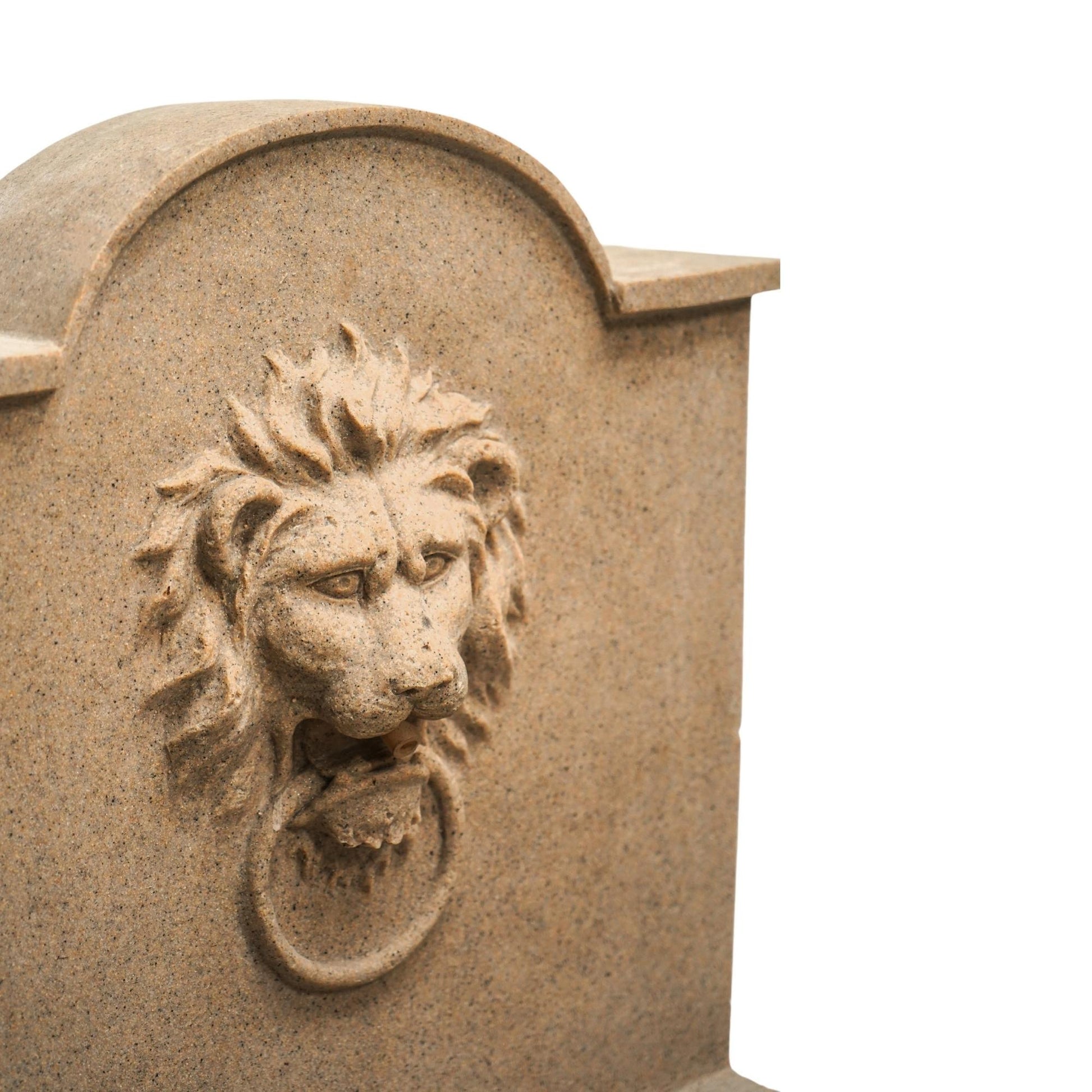 Outdoor Luxury Lion Water Feature Sandstone H78CM W59CM