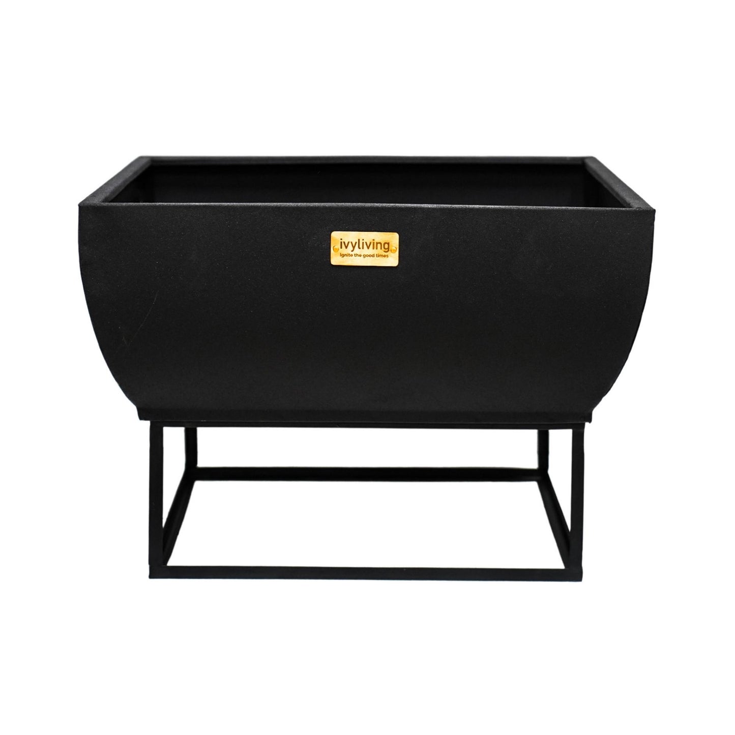 Outdoor Windermere Fire Pit Black Iron H36Cm W50Cm