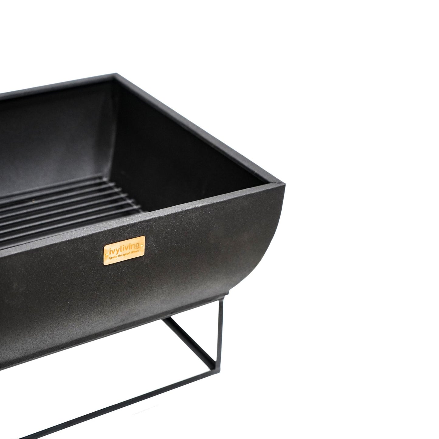 Outdoor Windermere Fire Pit Black Iron H36Cm W50Cm