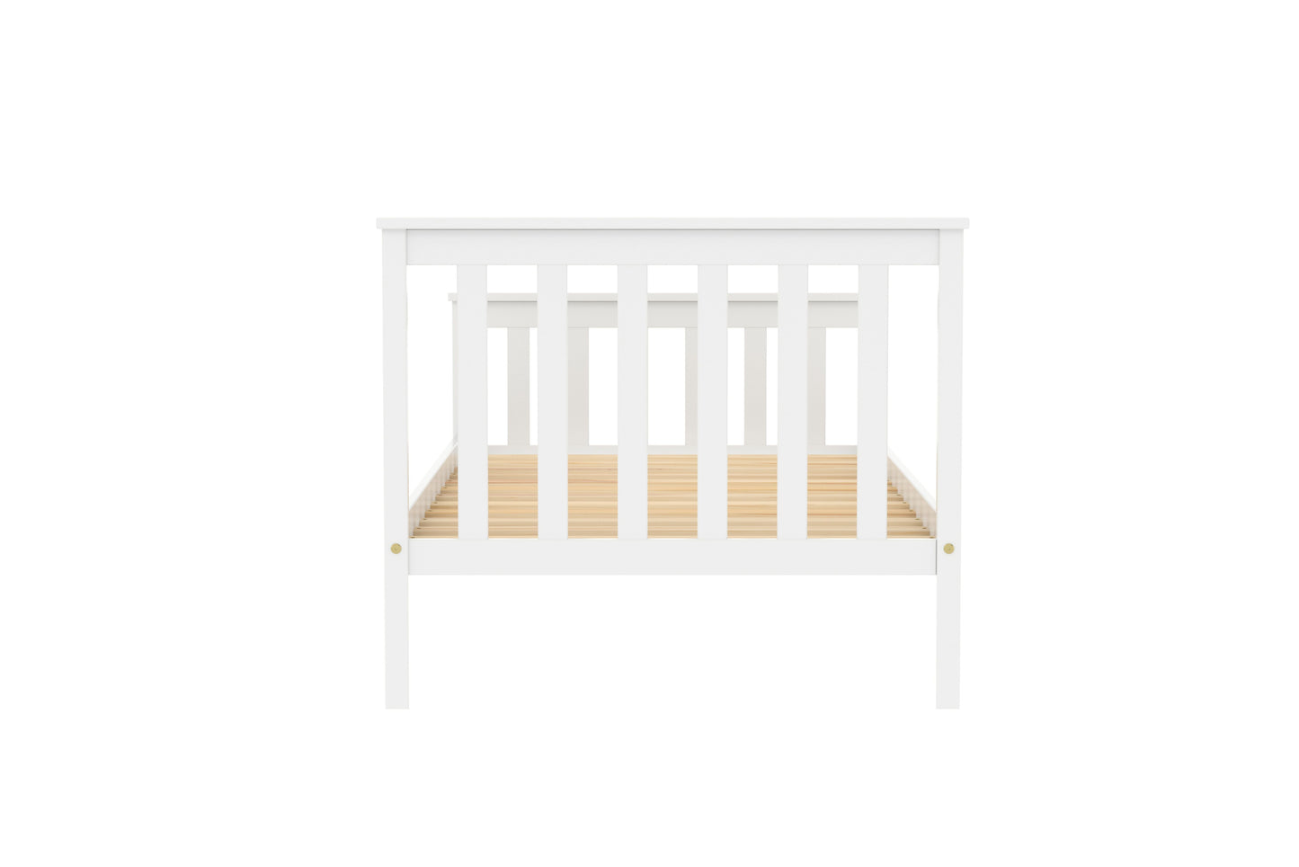 Oxford White Single Wooden Bed Frame - Classic Shaker Farmhouse Inspired Design