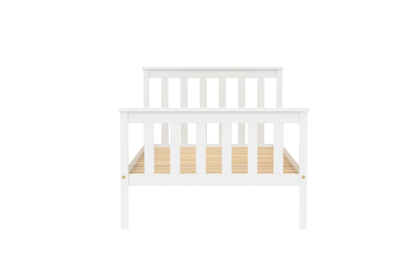 Oxford White Single Wooden Bed Frame - Classic Shaker Farmhouse Inspired Design