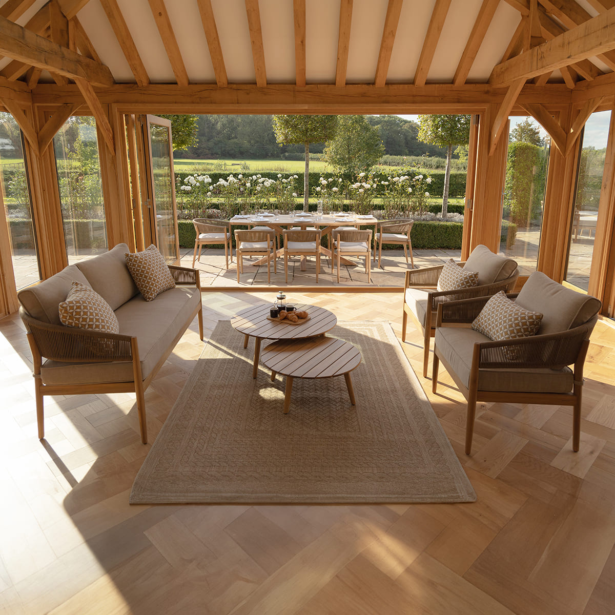 Porto 2 Seat Lounge Set in Sandstone