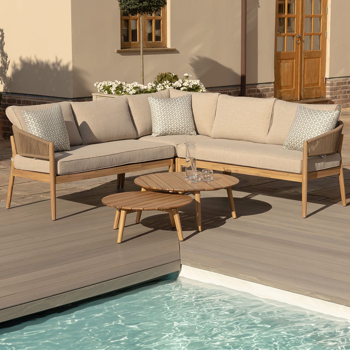 Porto Corner Sofa Set in Sandstone