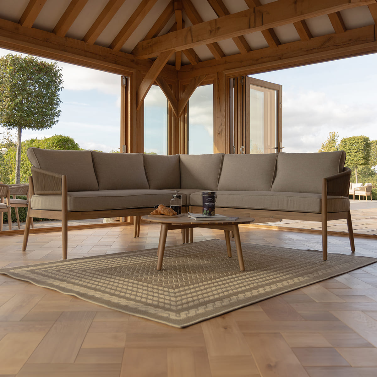 Porto Corner Sofa Set in Sandstone