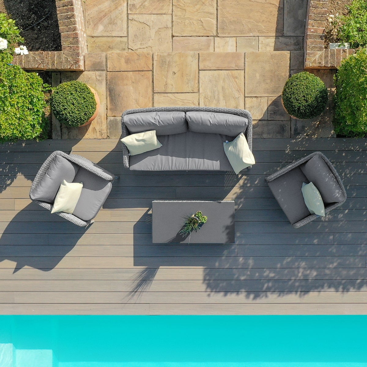 Santorini 2 Seat Sofa Set in Grey