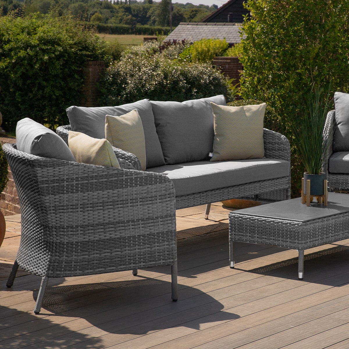 Santorini 2 Seat Sofa Set in Grey