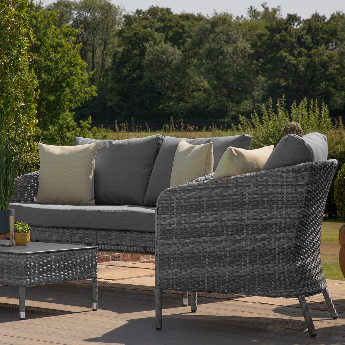 Santorini 2 Seat Sofa Set in Grey