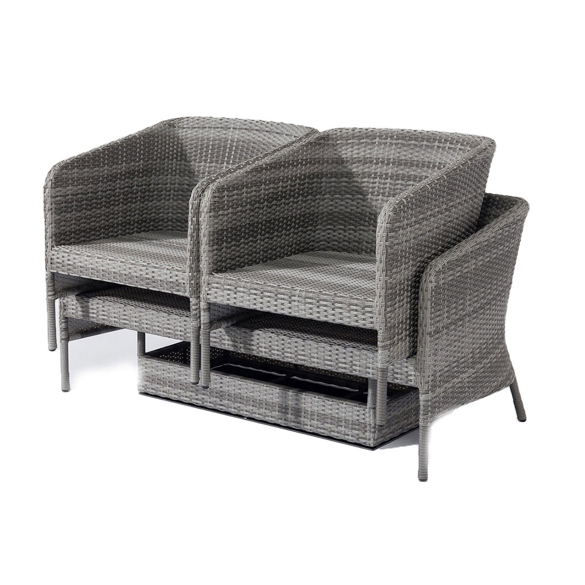 Santorini 2 Seat Sofa Set in Grey