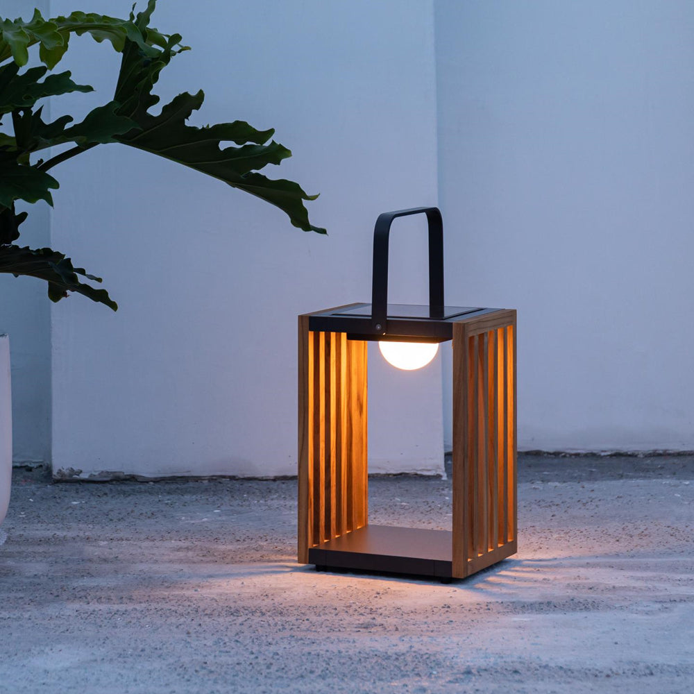 Venus Small Solar Light - Wood / Charcoal