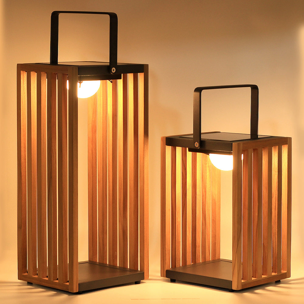 Venus Small Solar Light - Wood / Charcoal