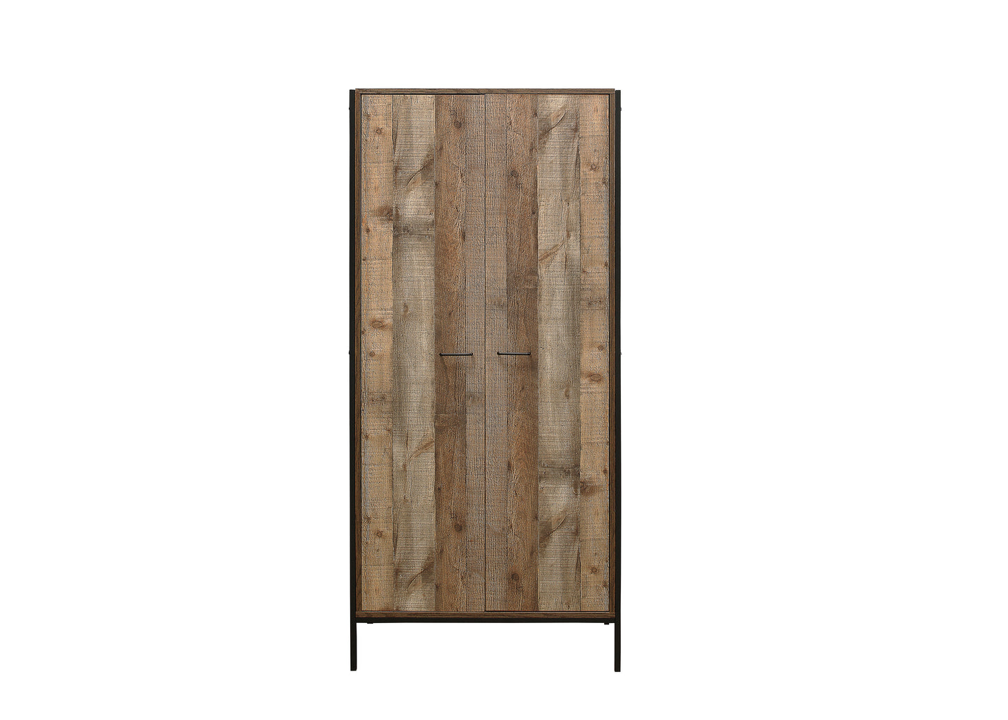 Urban 2-Door Wardrobe - Rustic Finish