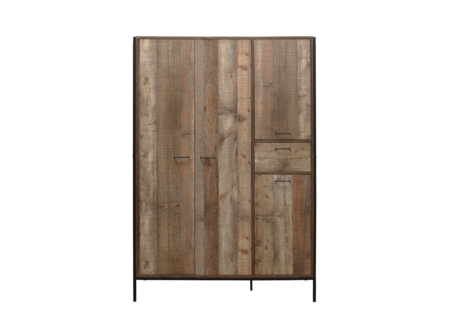 Urban 4-Door Wardrobe - Rustic Finish