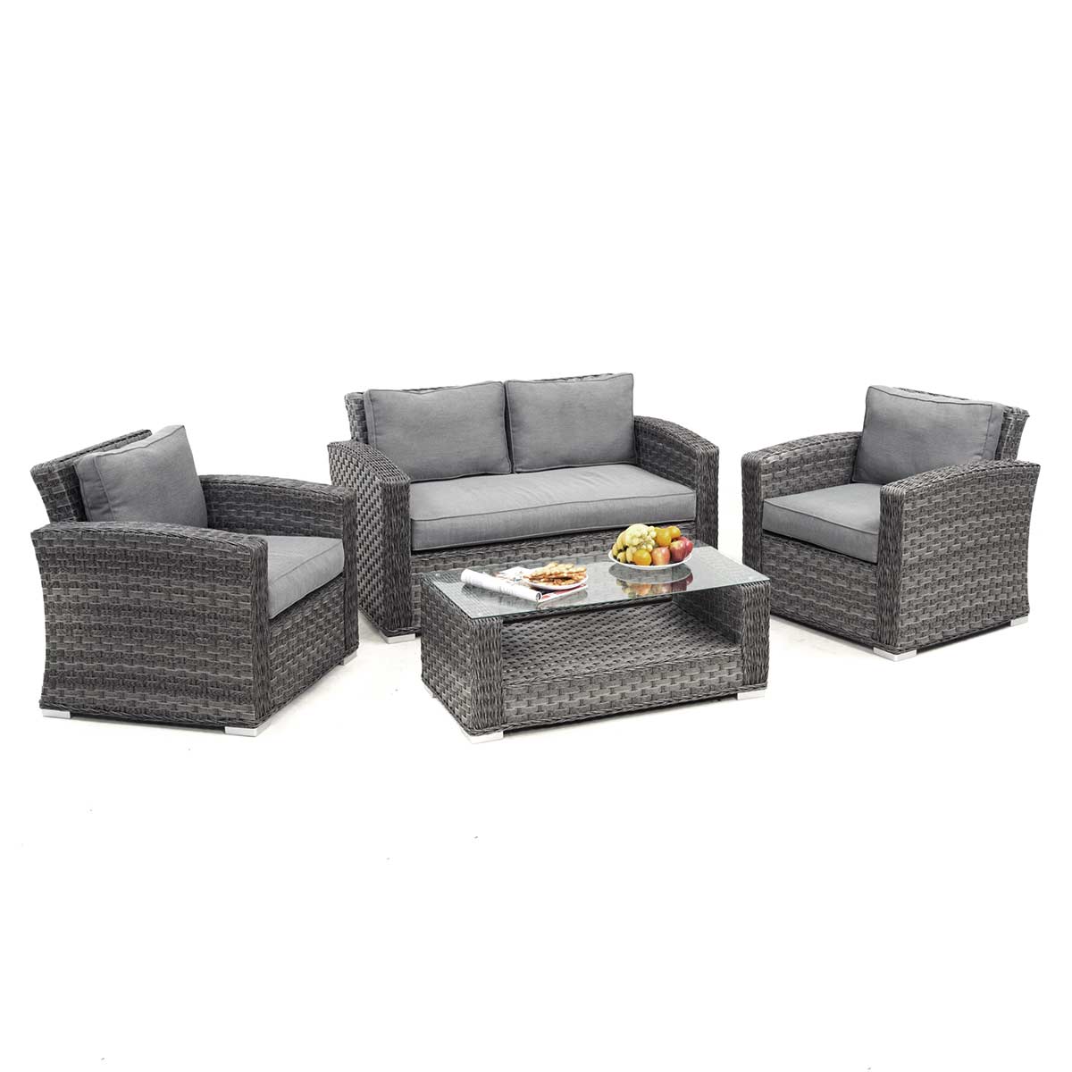 Victoria 2 Seat Sofa Set in Grey