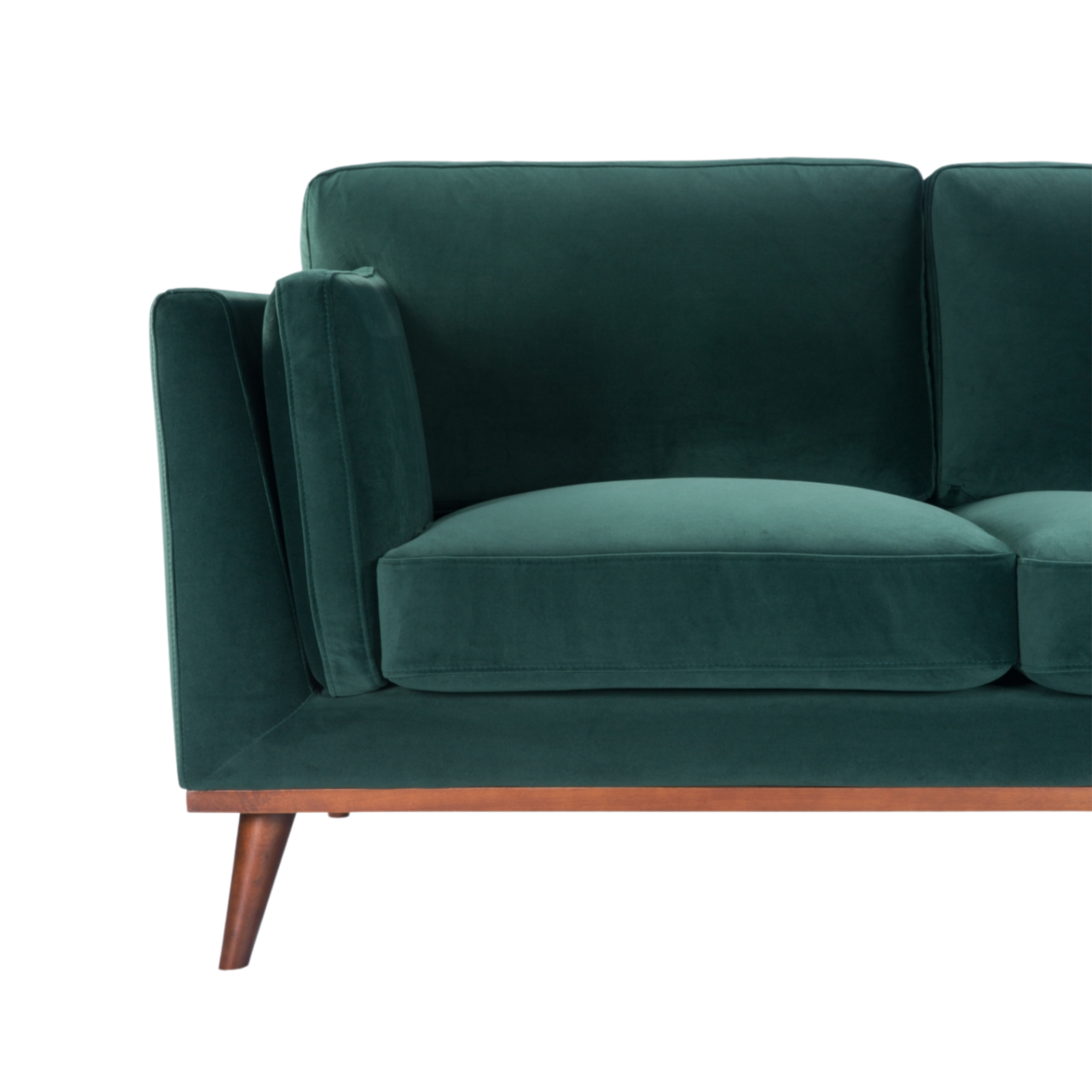 Mickey 2 seat Sofa in Emerald Green Velvet