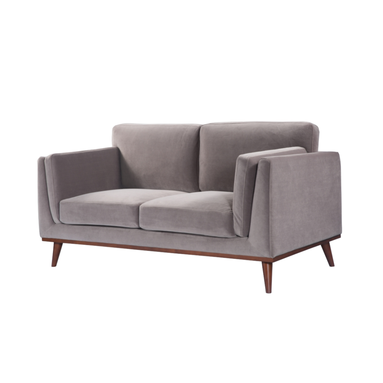 Mickey 2 seat Sofa in Stone Grey Velvet