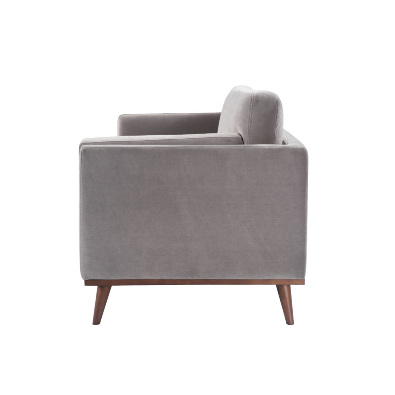 Mickey 2 seat Sofa in Stone Grey Velvet