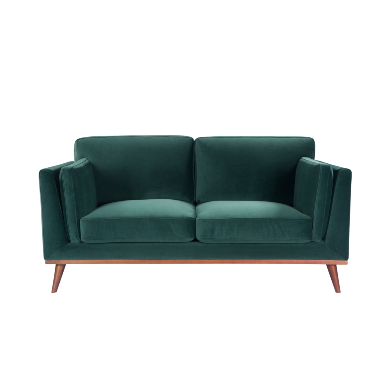 Mickey 2 seat Sofa in Emerald Green Velvet