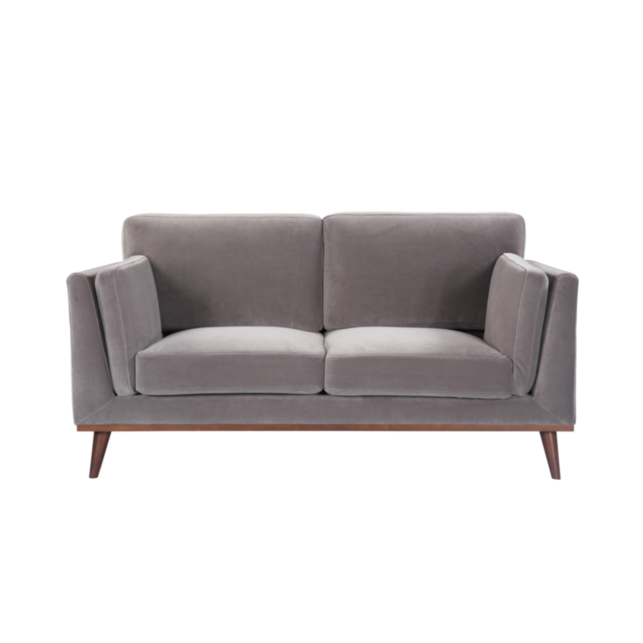 Mickey 2 seat Sofa in Stone Grey Velvet